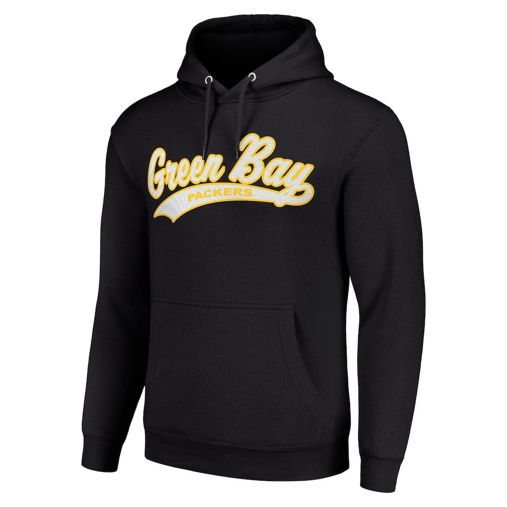 Green Bay Packers Starter Unisex Tailsweep Pullover Hoodie Black - NFL