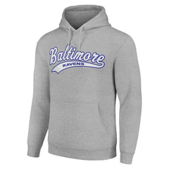 Baltimore Ravens Starter Unisex Tailsweep Pullover Hoodie Heather Gray - NFL