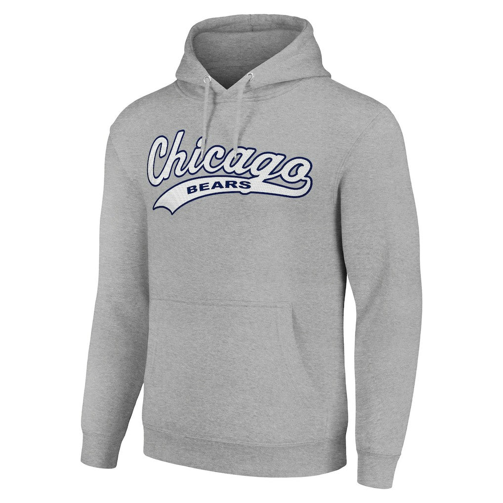 Chicago Bears Starter Unisex Tailsweep Pullover Hoodie Heather Gray - NFL