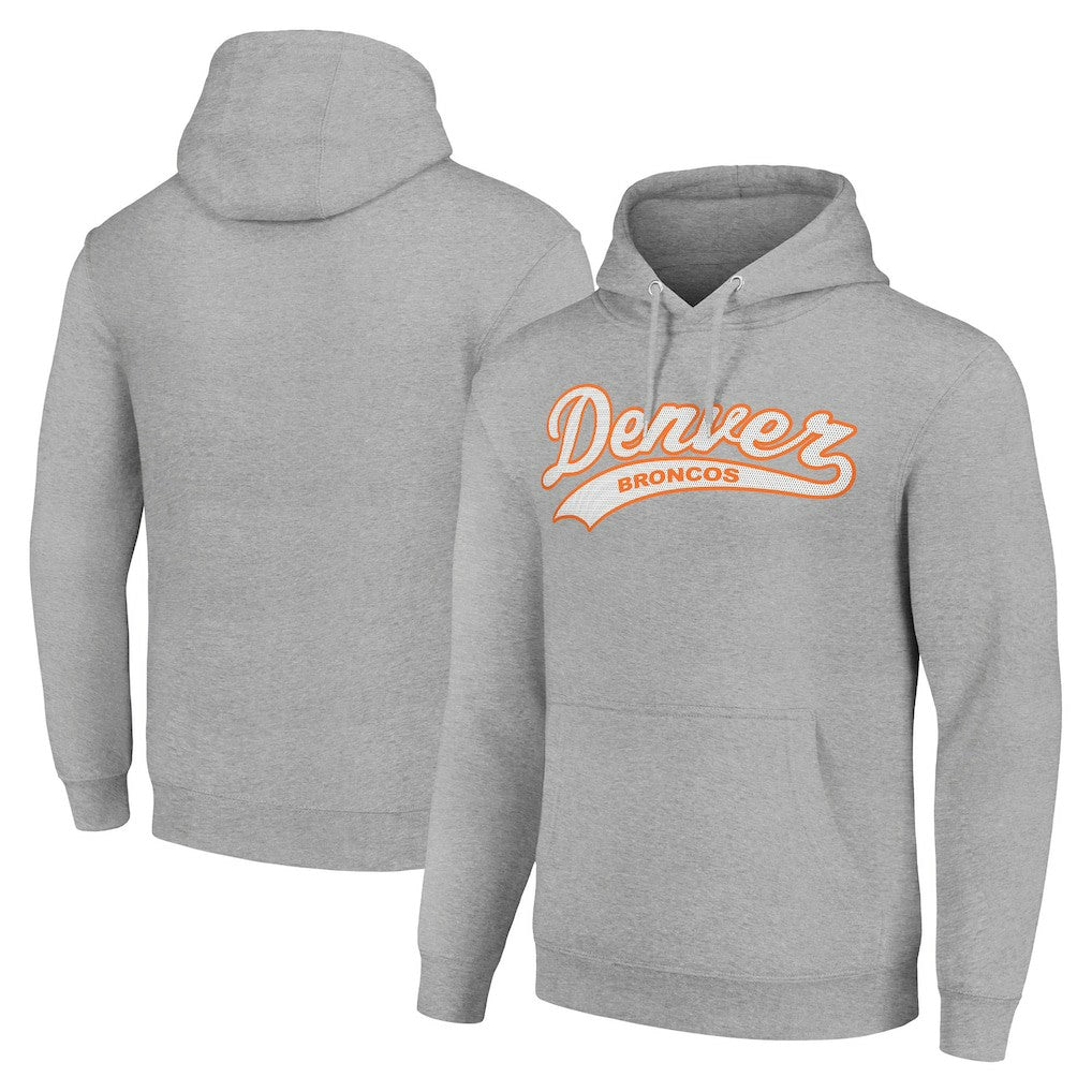Denver Broncos Starter Unisex Tailsweep Pullover Hoodie Heather Gray - NFL