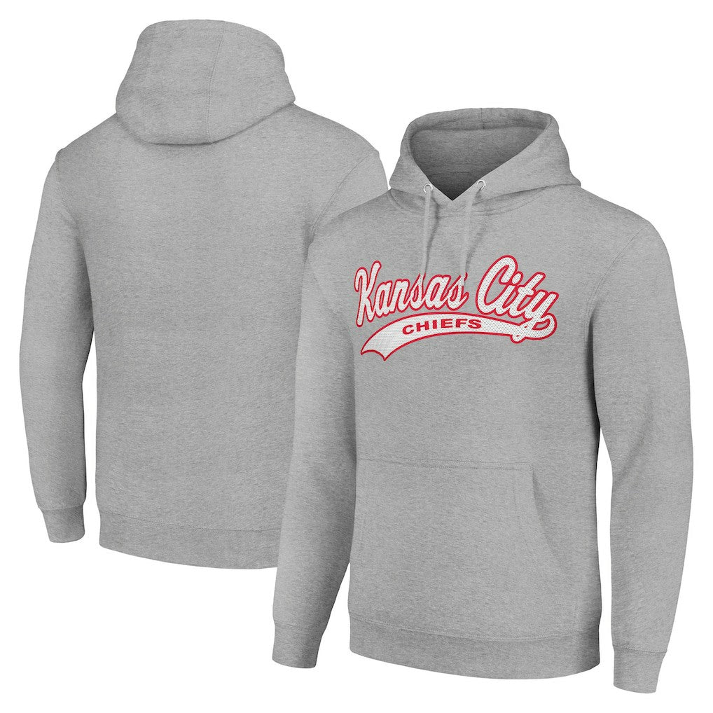 Kansas City Chiefs Starter Unisex Tailsweep Pullover Hoodie Heather Gray - NFL