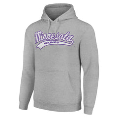 Minnesota Vikings Starter Unisex Tailsweep Pullover Hoodie Heather Gray - NFL
