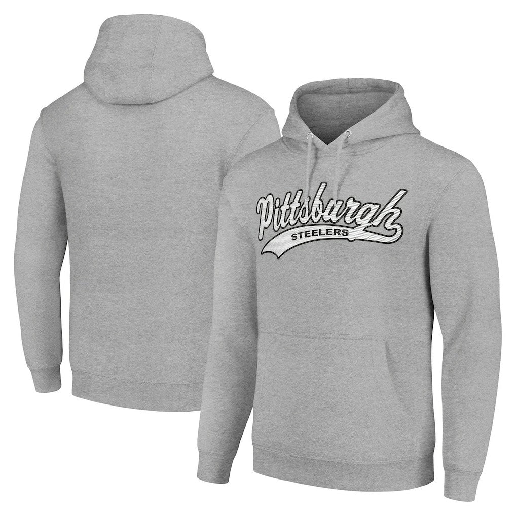 Pittsburgh Steelers Starter Unisex Tailsweep Pullover Hoodie Heather Gray - NFL