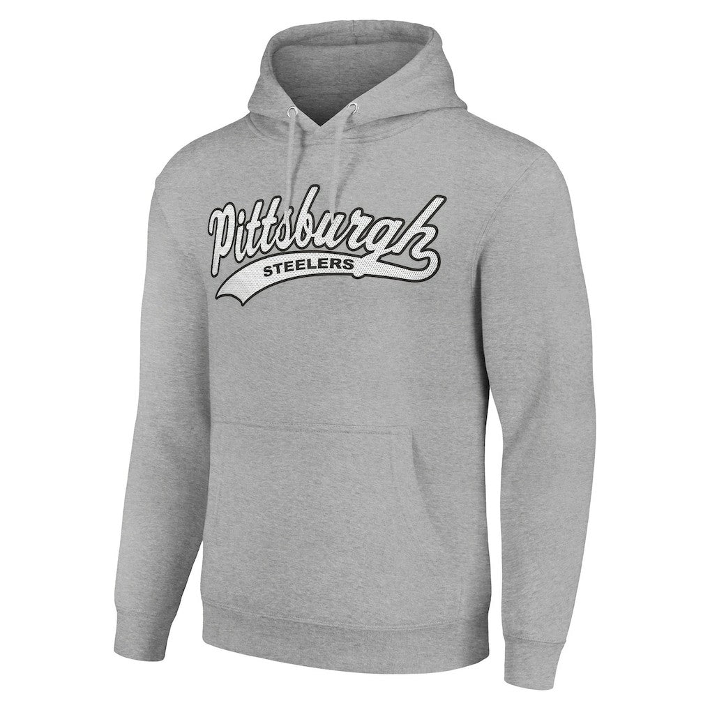 Pittsburgh Steelers Starter Unisex Tailsweep Pullover Hoodie Heather Gray - NFL