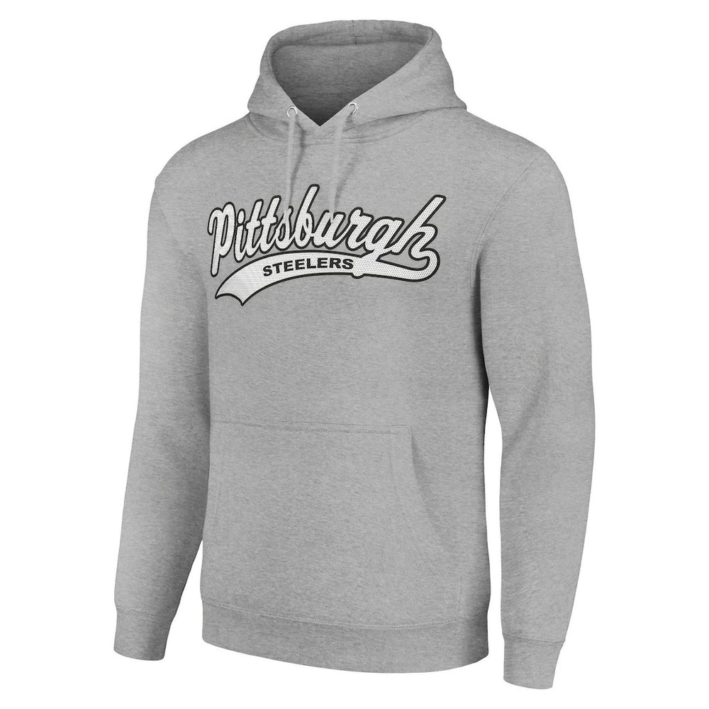 Pittsburgh Steelers Starter Unisex Tailsweep Pullover Hoodie Heather Gray - NFL