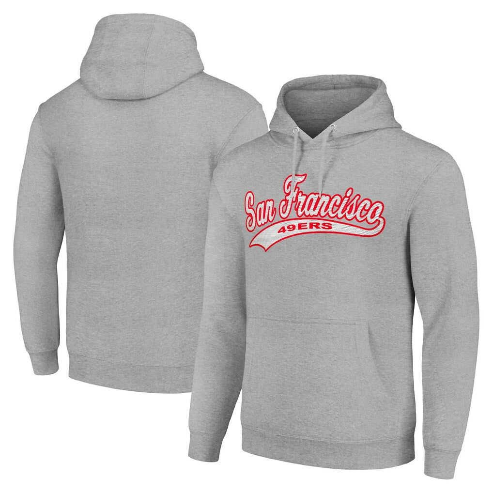 San Francisco 49ers Starter Unisex Tailsweep Pullover Hoodie Heather Gray - NFL