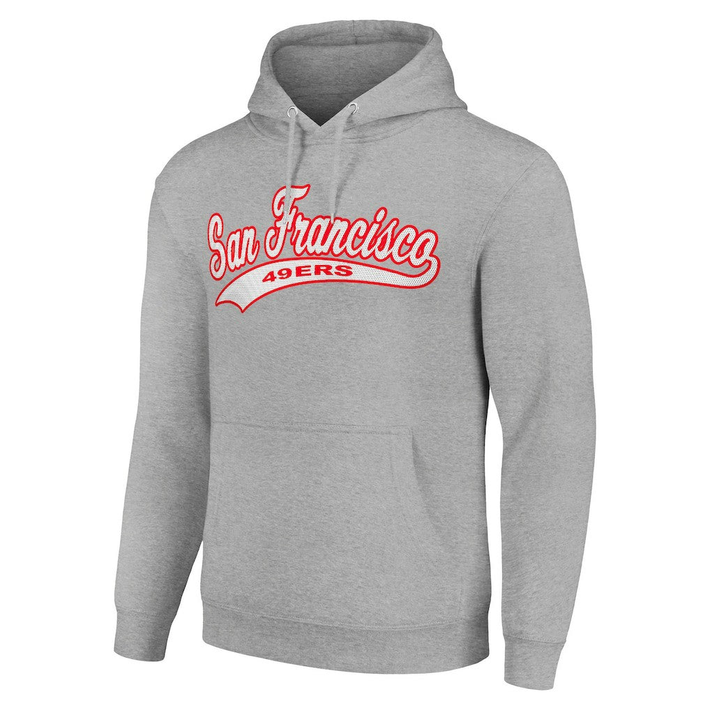 San Francisco 49ers Starter Unisex Tailsweep Pullover Hoodie Heather Gray - NFL