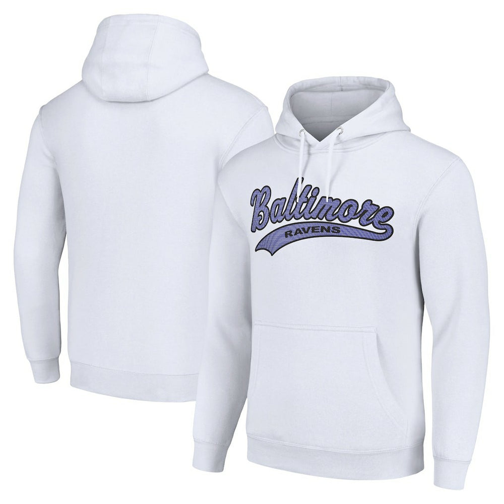 Baltimore Ravens Starter Unisex Tailsweep Pullover Hoodie White - NFL