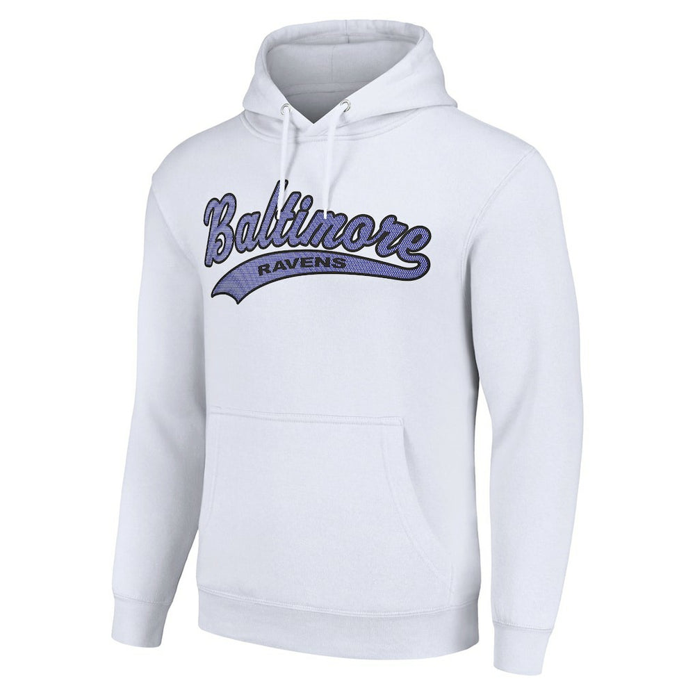 Baltimore Ravens Starter Unisex Tailsweep Pullover Hoodie White - NFL