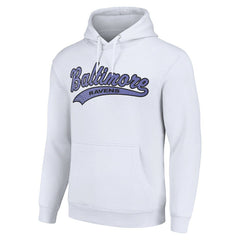 Baltimore Ravens Starter Unisex Tailsweep Pullover Hoodie White - NFL