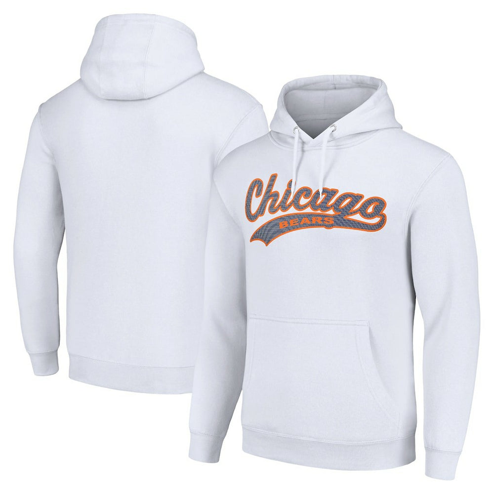 Chicago Bears Starter Unisex Tailsweep Pullover Hoodie White - NFL