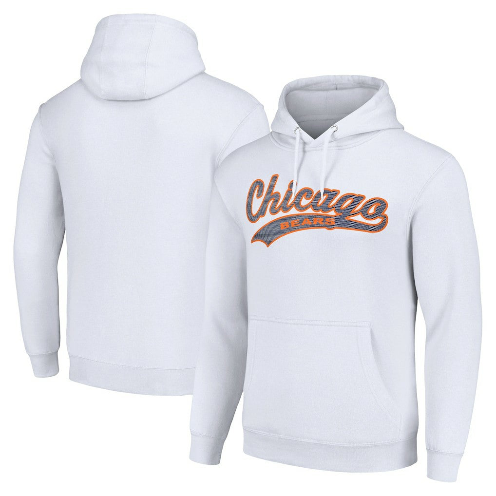Chicago Bears Starter Unisex Tailsweep Pullover Hoodie White - NFL