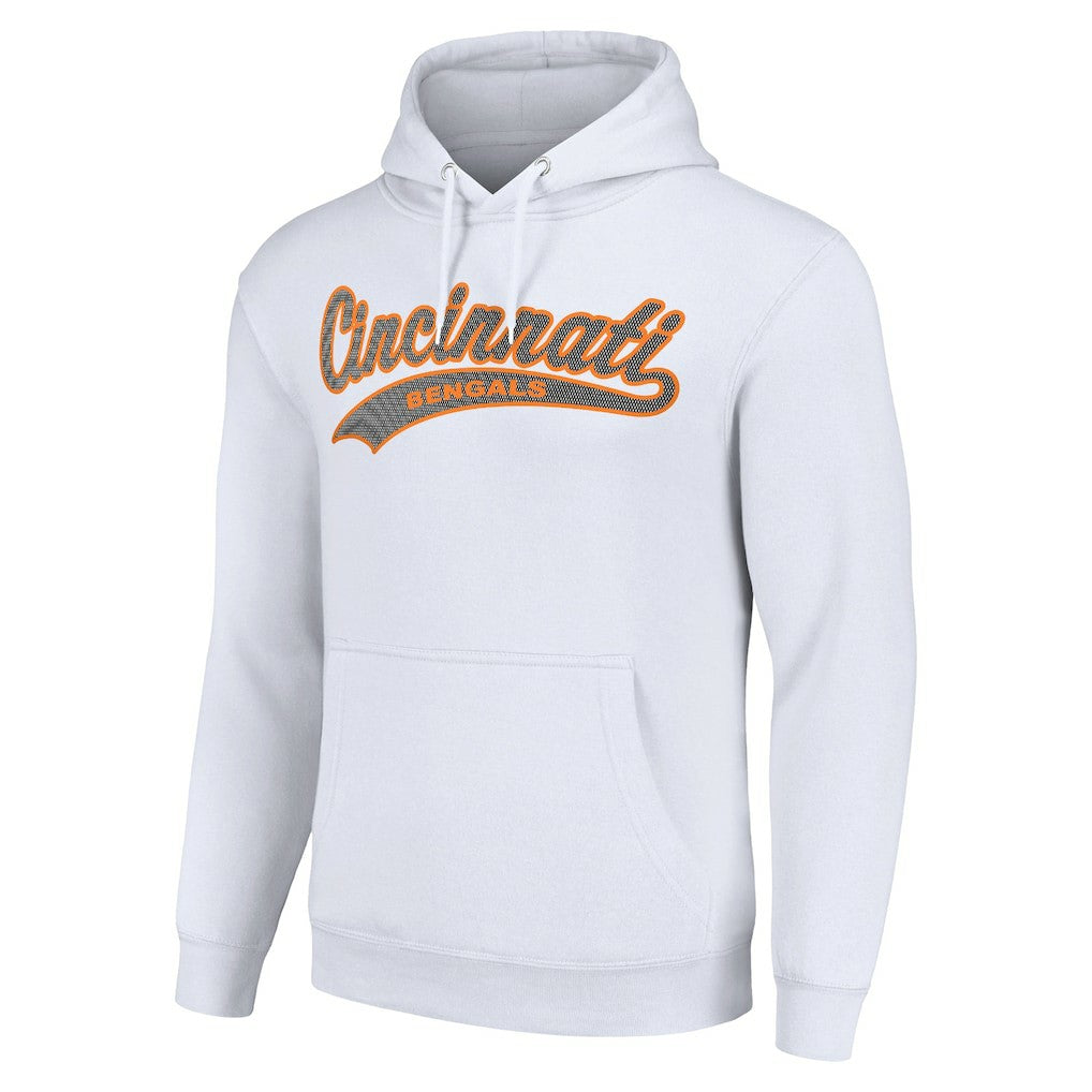 Cincinnati Bengals Starter Unisex Tailsweep Pullover Hoodie White - NFL