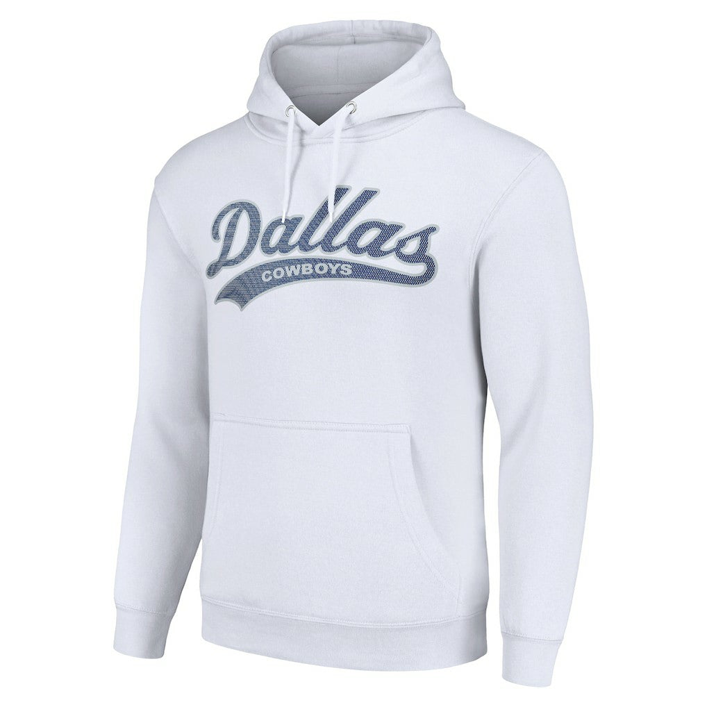 Dallas Cowboys Starter Unisex Tailsweep Pullover Hoodie White - NFL