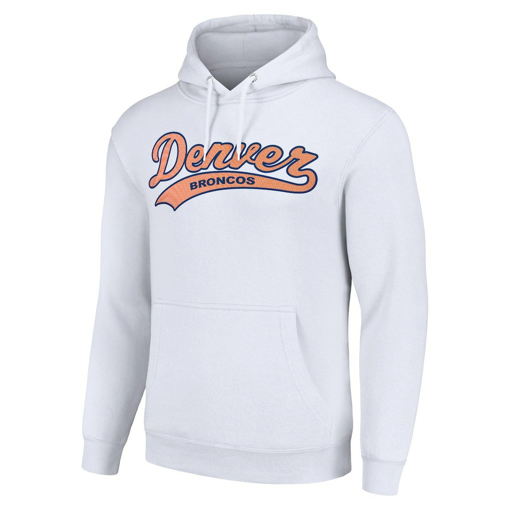 Denver Broncos Starter Unisex Tailsweep Pullover Hoodie White - NFL
