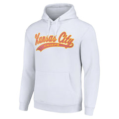 Kansas City Chiefs Starter Unisex Tailsweep Pullover Hoodie White - NFL