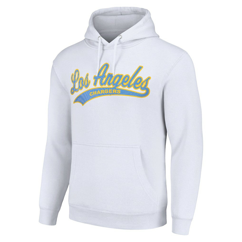 Los Angeles Chargers Starter Unisex Tailsweep Pullover Hoodie White - NFL
