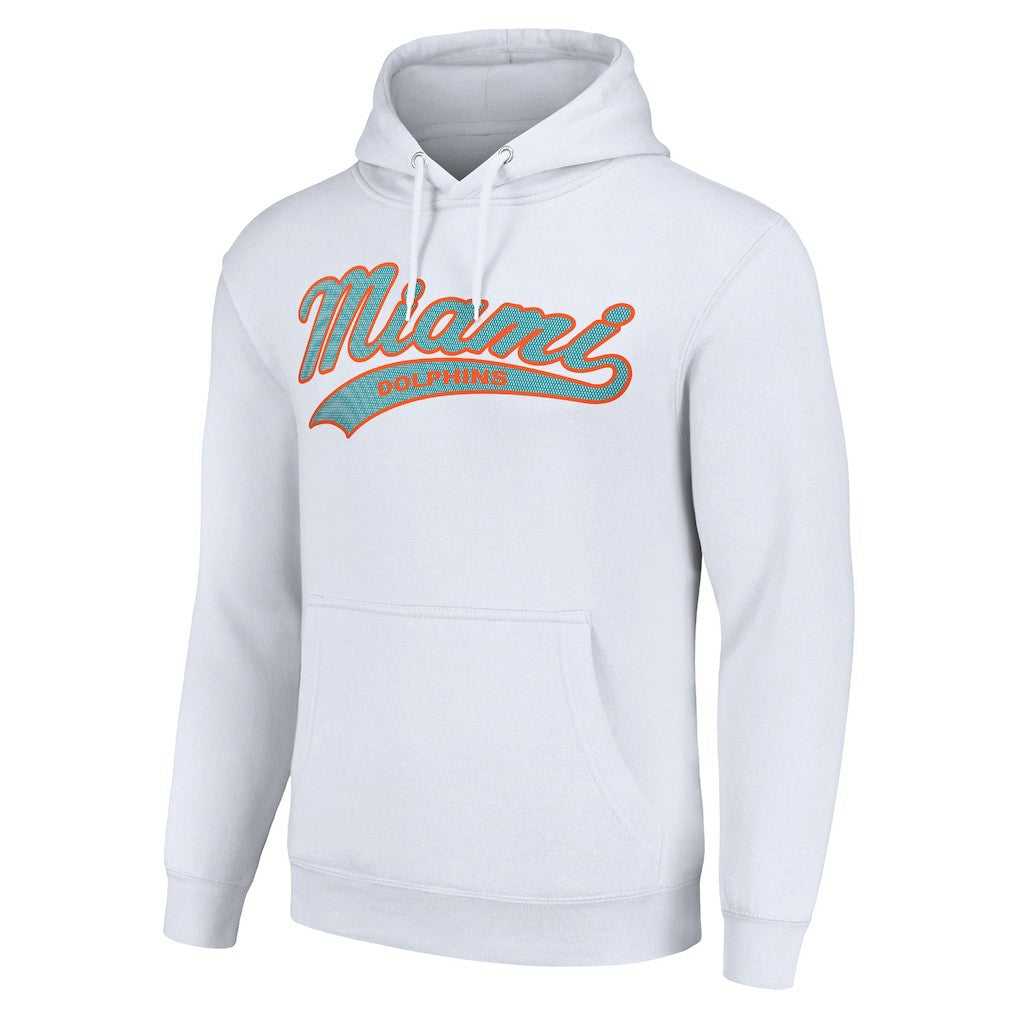 Miami Dolphins Starter Unisex Tailsweep Pullover Hoodie White - NFL