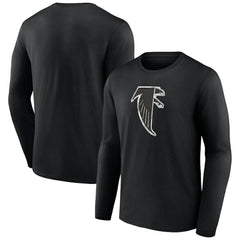 Atlanta Falcons Throwback Long Sleeve T-Shirt Black - NFL