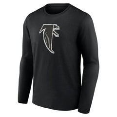 Atlanta Falcons Throwback Long Sleeve T-Shirt Black - NFL