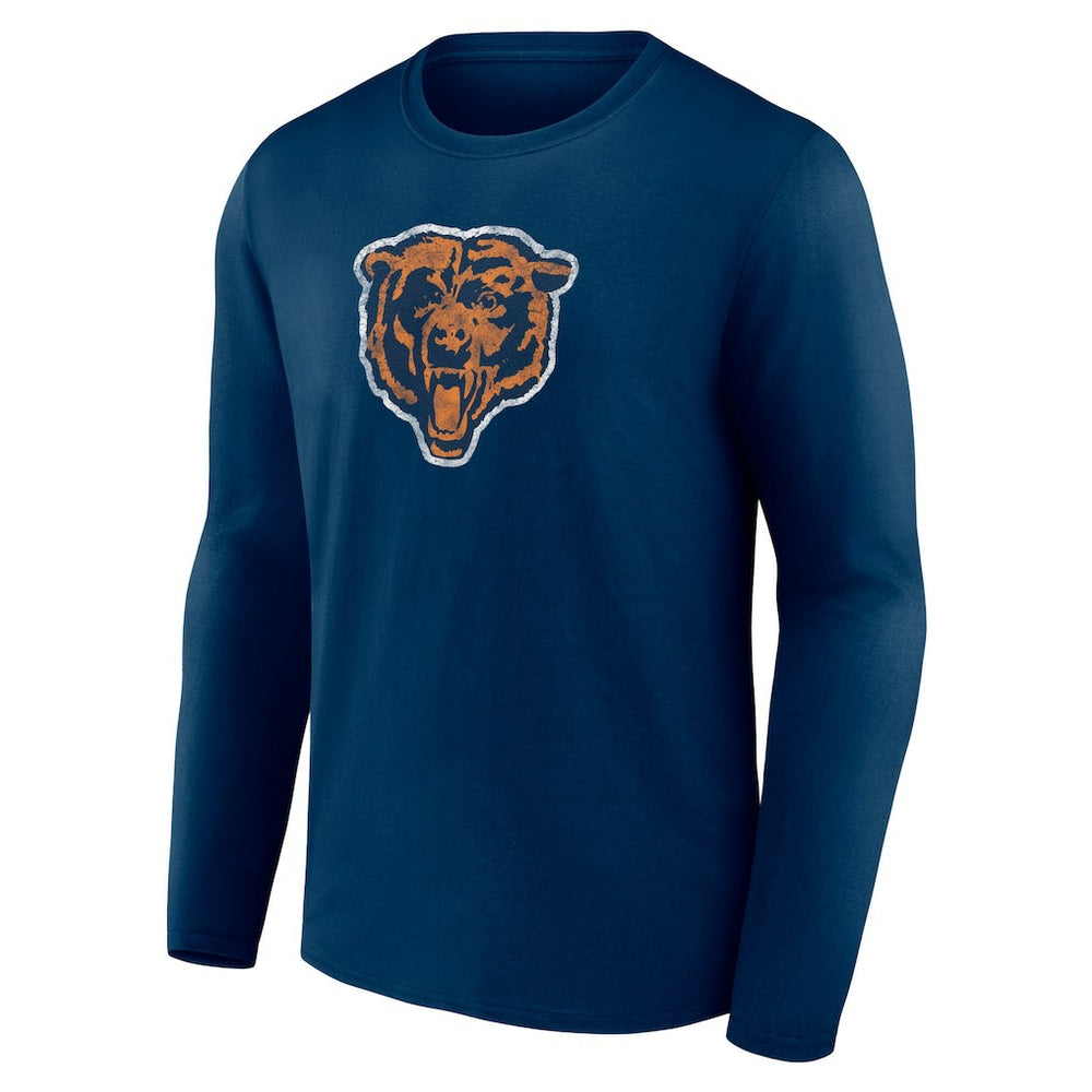 Chicago Bears Throwback Long Sleeve T-Shirt Navy - NFL