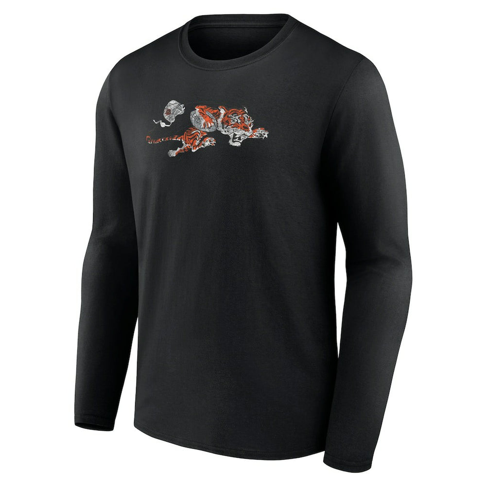 Cincinnati Bengals Throwback Long Sleeve T-Shirt Black - NFL