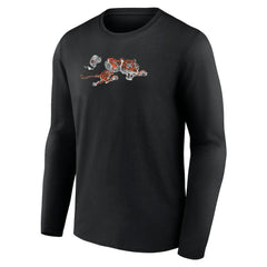 Cincinnati Bengals Throwback Long Sleeve T-Shirt Black - NFL