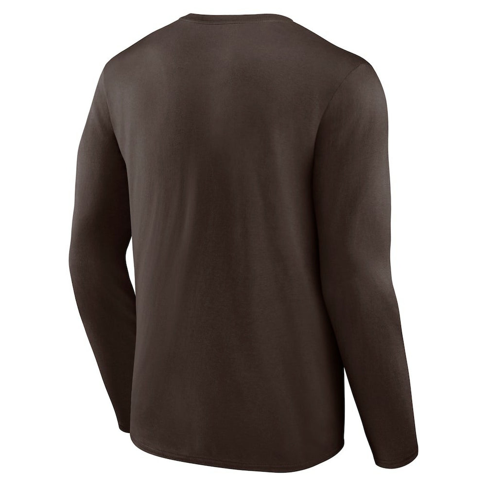 Cleveland Browns Throwback Long Sleeve T-Shirt Brown - NFL