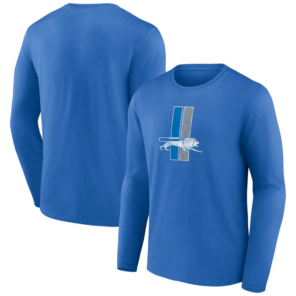 Detroit Lions Throwback Long Sleeve T-Shirt Blue - NFL
