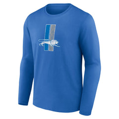 Detroit Lions Throwback Long Sleeve T-Shirt Blue - NFL