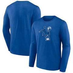Indianapolis Colts Throwback Long Sleeve T-Shirt Royal - NFL