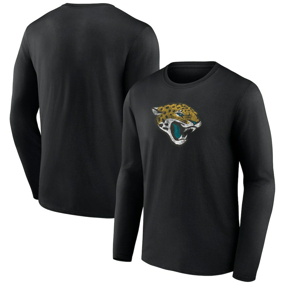 Jacksonville Jaguars Throwback Long Sleeve T-Shirt Black - NFL