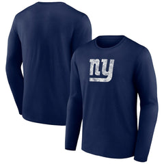 New York Giants Throwback Long Sleeve T-Shirt Navy - NFL