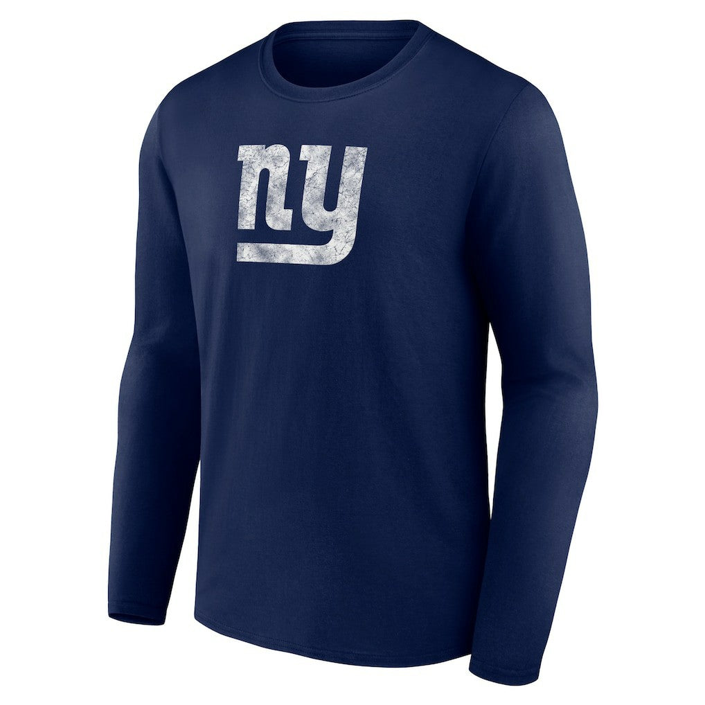 New York Giants Throwback Long Sleeve T-Shirt Navy - NFL