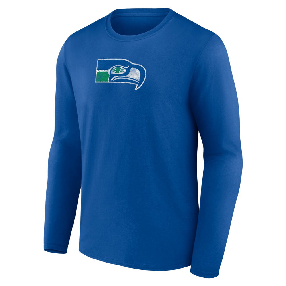 Seattle Seahawks Throwback Long Sleeve T-Shirt Royal - NFL