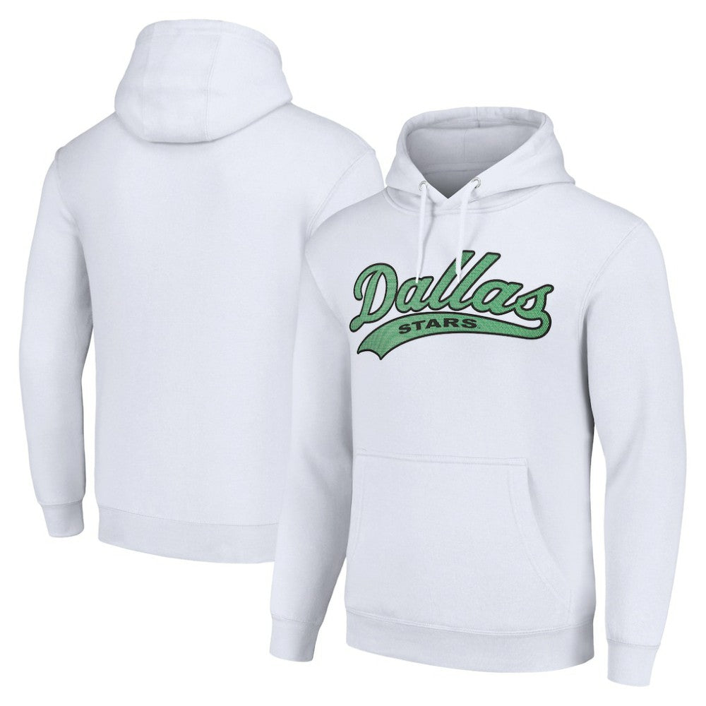 Dallas Stars - Starter Tailsweep Fleece Tri-Blend Pullover Hoodie White