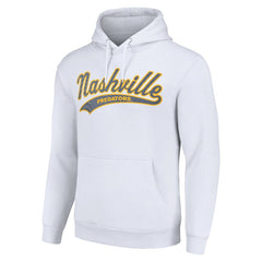 Nashville Predators - Starter Tailsweep Fleece Tri-Blend Pullover Hoodie White