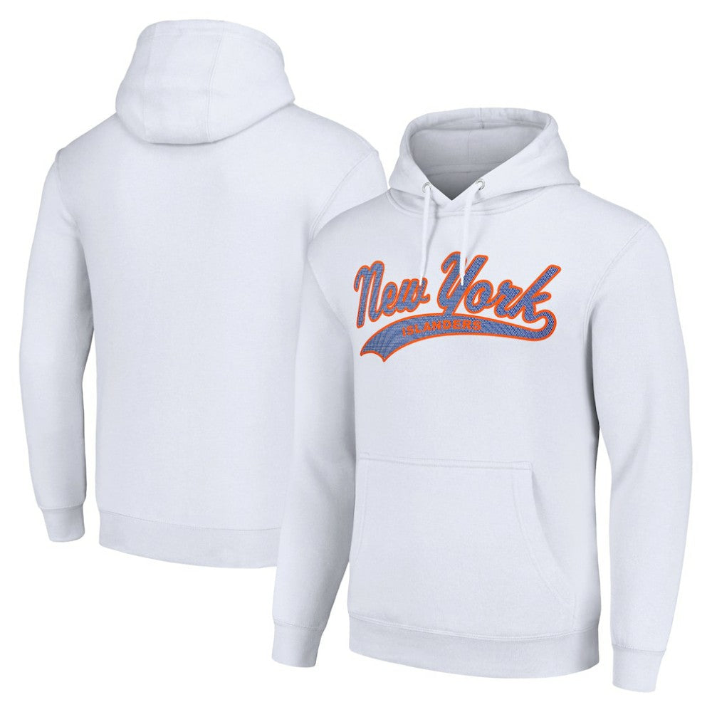 New York Islanders - Starter Tailsweep Fleece Tri-Blend Pullover Hoodie White