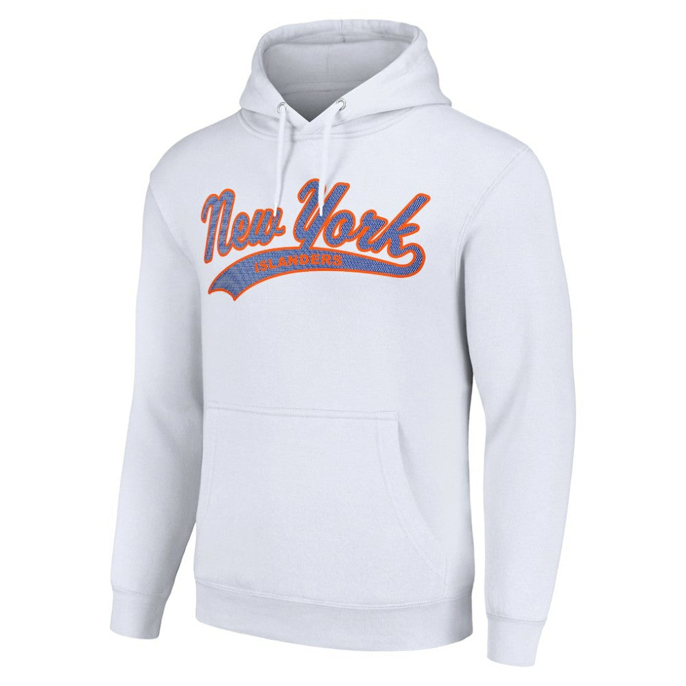 New York Islanders - Starter Tailsweep Fleece Tri-Blend Pullover Hoodie White