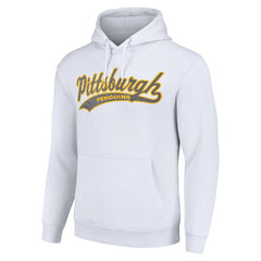 Pittsburgh Penguins Starter Tailsweep Fleece Tri-Blend Pullover Hoodie White