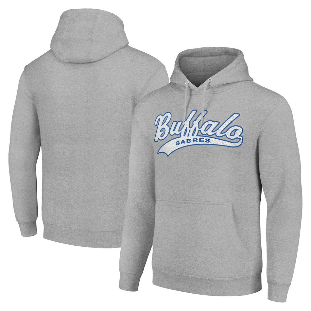 Buffalo Sabres - Starter Tailsweep Fleece Tri-Blend Pullover Hoodie Heather Gray