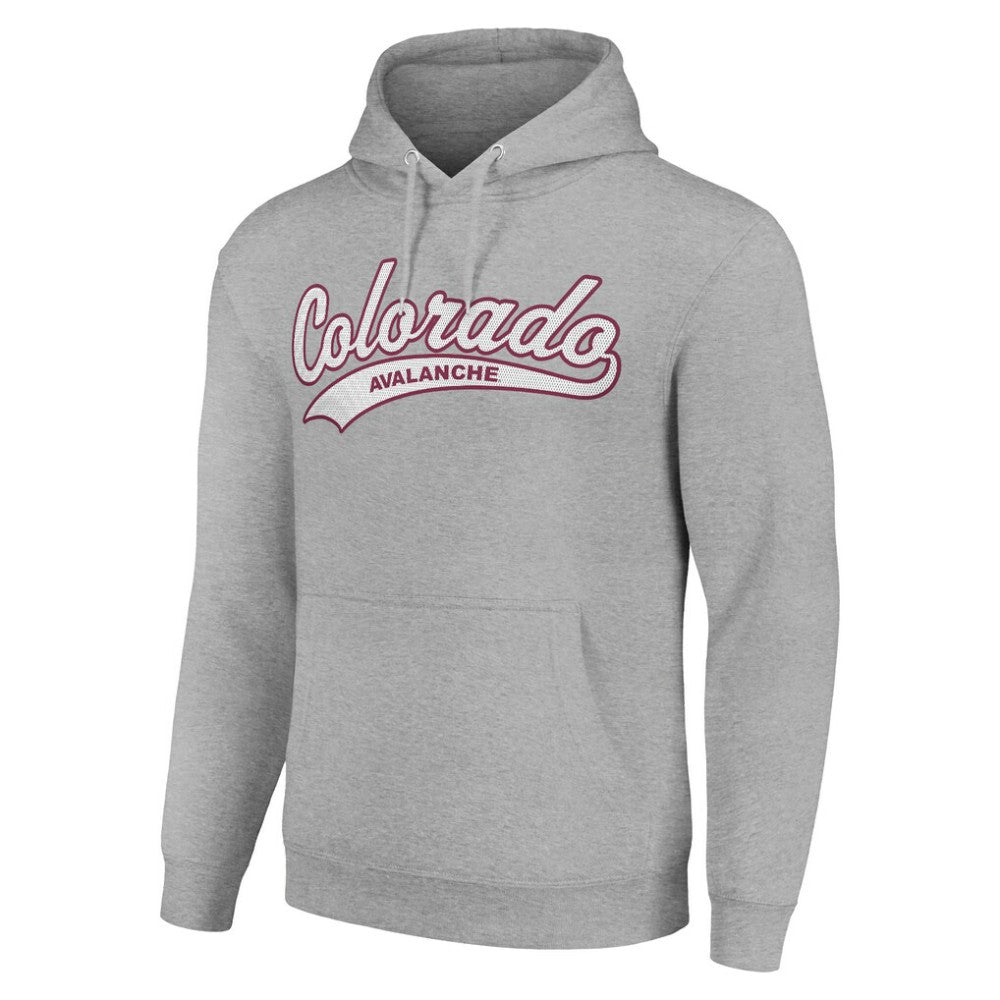 Colorado Avalanche - Starter Tailsweep Fleece Tri-Blend Pullover Hoodie Heather Gray
