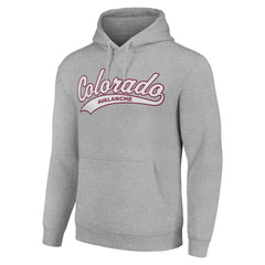 Colorado Avalanche - Starter Tailsweep Fleece Tri-Blend Pullover Hoodie Heather Gray