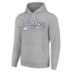 Columbus Blue Jackets - Starter Tailsweep Fleece Tri-Blend Pullover Hoodie Heather Gray