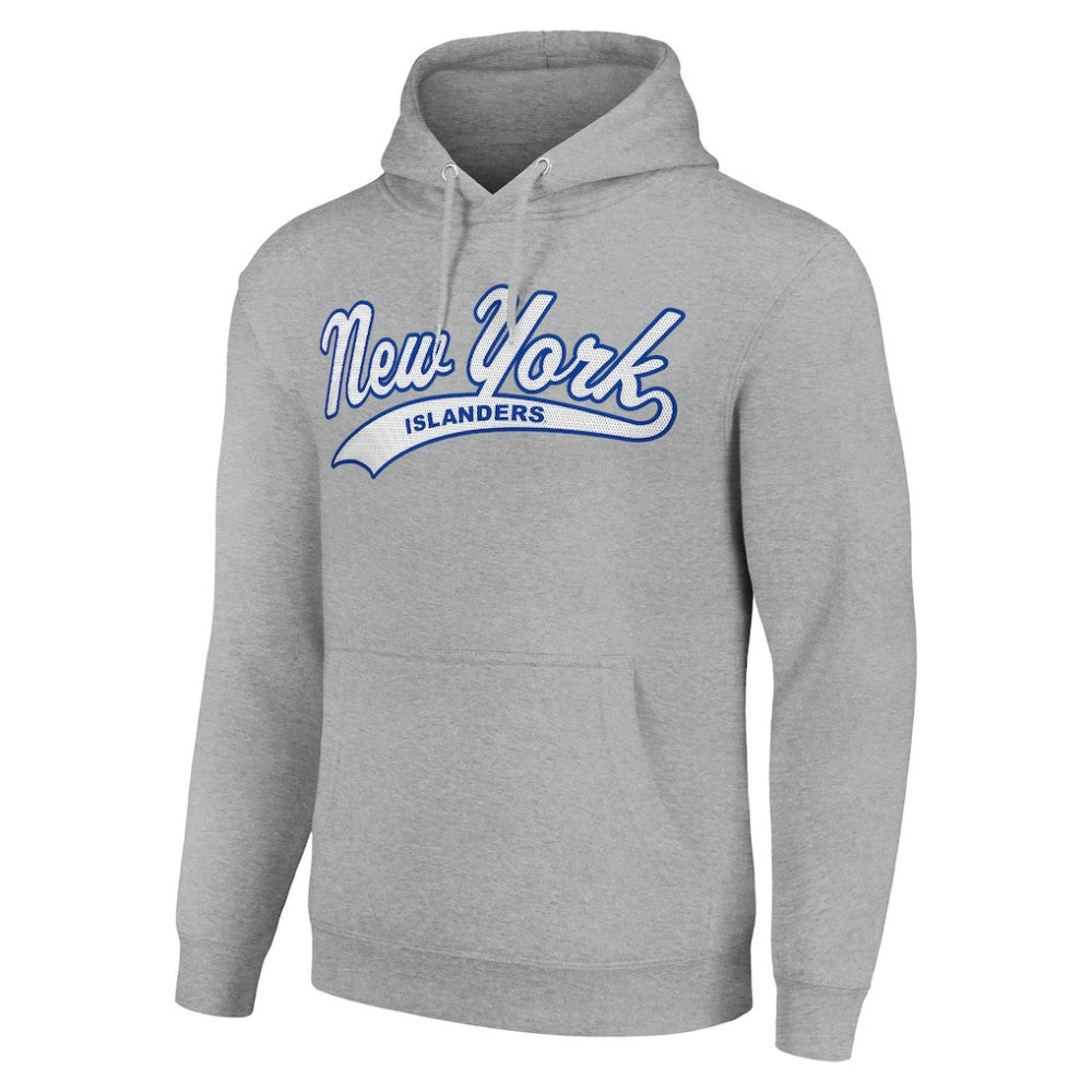 New York Islanders - Starter Tailsweep Fleece Tri-Blend Pullover Hoodie Heather Gray