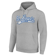 St. Louis Blues - Starter Tailsweep Fleece Tri-Blend Pullover Hoodie Heather Gray