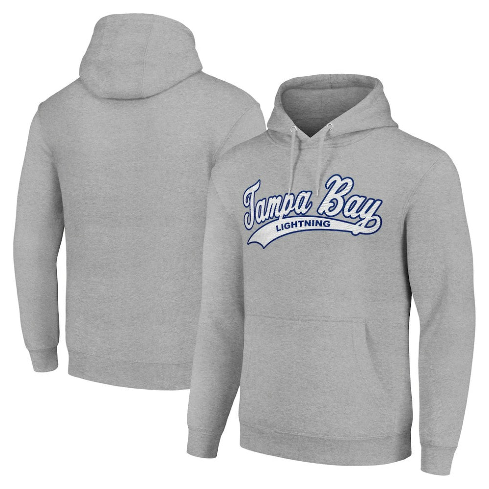 Tampa Bay Lightning - Starter Tailsweep Fleece Tri-Blend Pullover Hoodie Heather Gray