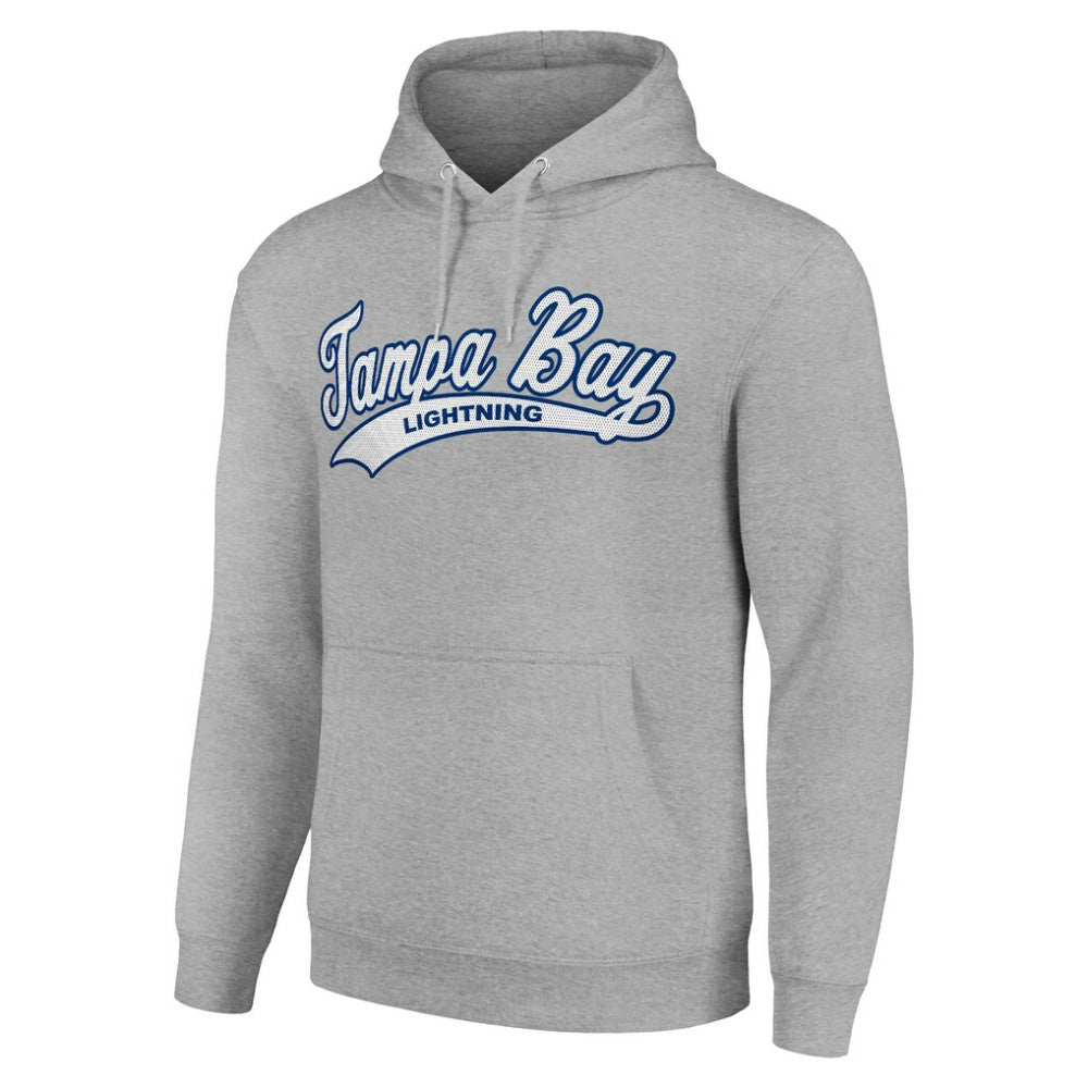 Tampa Bay Lightning - Starter Tailsweep Fleece Tri-Blend Pullover Hoodie Heather Gray