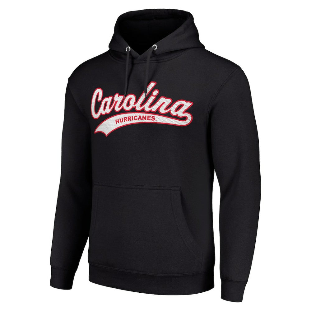 Carolina Hurricanes - Starter Tailsweep Fleece Tri-Blend Pullover Hoodie Black