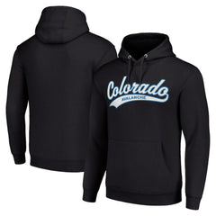 Colorado Avalanche - Starter Tailsweep Fleece Tri-Blend Pullover Hoodie Black